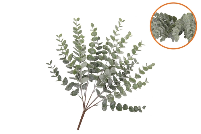 Silk Eucalyptus Green Bush 53cm