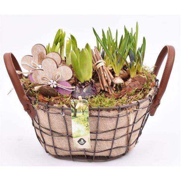 <h4>Gaasmand ovaal met jute 25x20cm</h4>