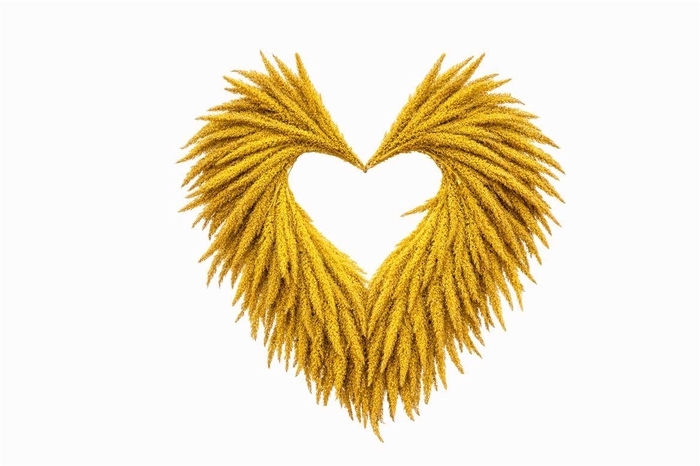 <h4>Wr Silkworm Heart Shape Yellow 30cm</h4>
