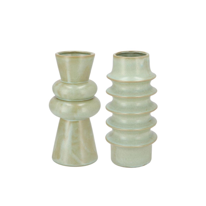 <h4>Dion Green Vase Sparkle Ass 13x13x26cm</h4>