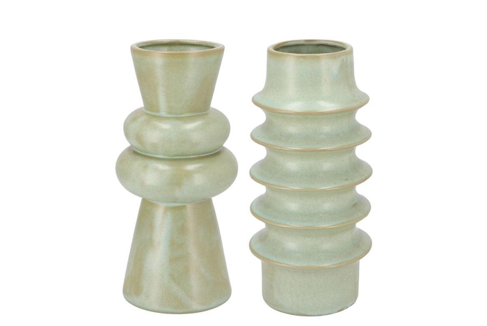 Dion Green Vase Sparkle Ass 13x13x26cm