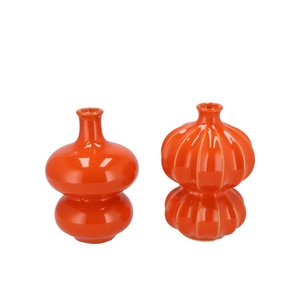 Luna Orange Bubbles Vase Ass Nm