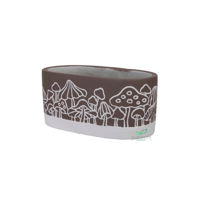 <h4>CEMENT FLOWERPOT MUSHROOM BROWN 22X11X9,5</h4>