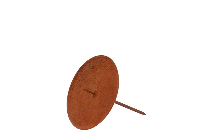 <h4>Metal Page Candle Holder Rust Dia 8cm Nm</h4>