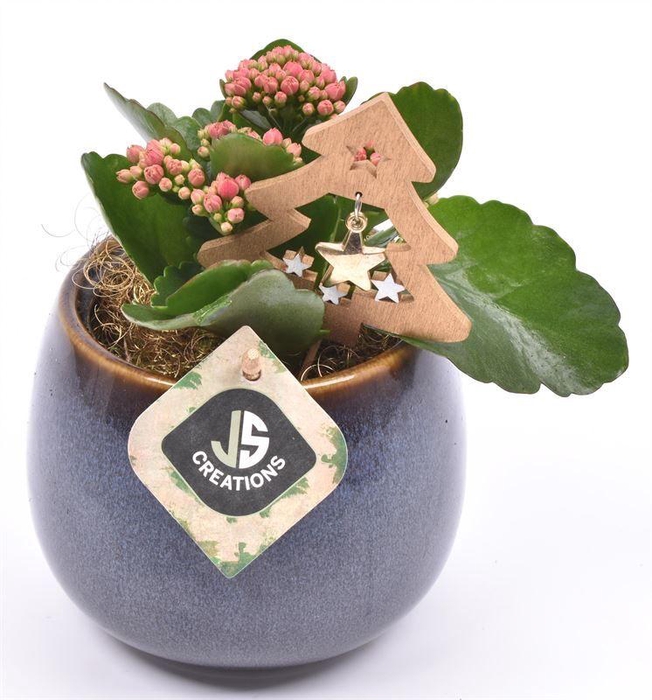 <h4>Keramiek sierpot blauw 12.5cm</h4>