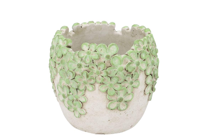<h4>Dante Light Green Pot Bloom 15x15x13cm</h4>