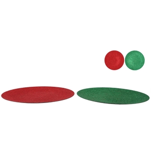 Melamine Shine Green/red Plate Round Ass 40x40x2cm