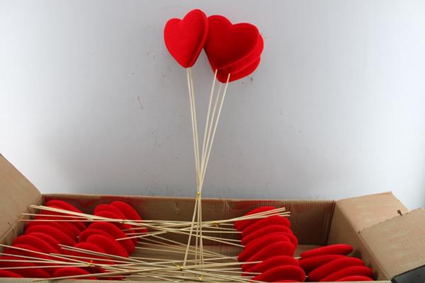 <h4>Deco Hartje Op Stok Rood 18 Cm</h4>