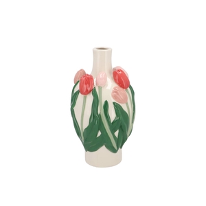 Isa Summer Pink Mix Vase Neck Tulip 16x16x26cm