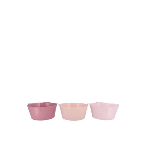 Zinc Summer Pink Mix Basic Bowl Ass 16x8x13cm
