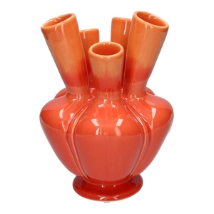 Vase Talia d19xh26 orange/cherry
