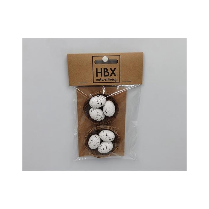 <h4>Birdsnest With Egg 2 Pcs L10W16H2</h4>