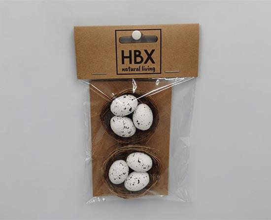 Birdsnest With Egg 2 Pcs L10W16H2