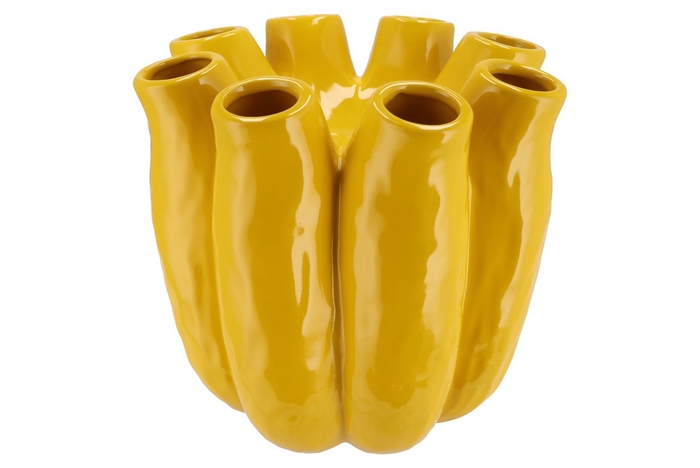 Luna Yellow Tube Vase 28x28cm