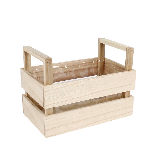 Crate Canberra wood 26,5x15,5xh13,5 natural FSC