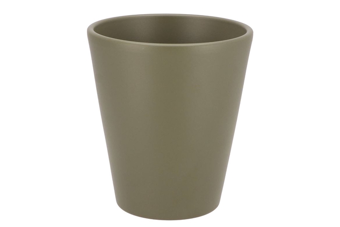 <h4>Ceramic Orchid Pot Capers Green 15cm</h4>