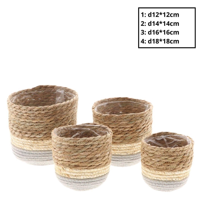 <h4>Manden sets Nora pot S/4 d18*18cm</h4>