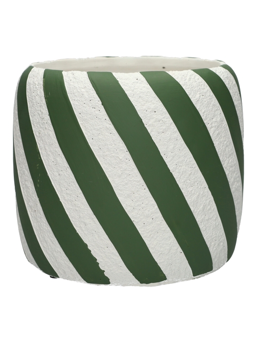 <h4>DF03-751500867 - Pot Carol d15.5/19xh16.5 green/white</h4>