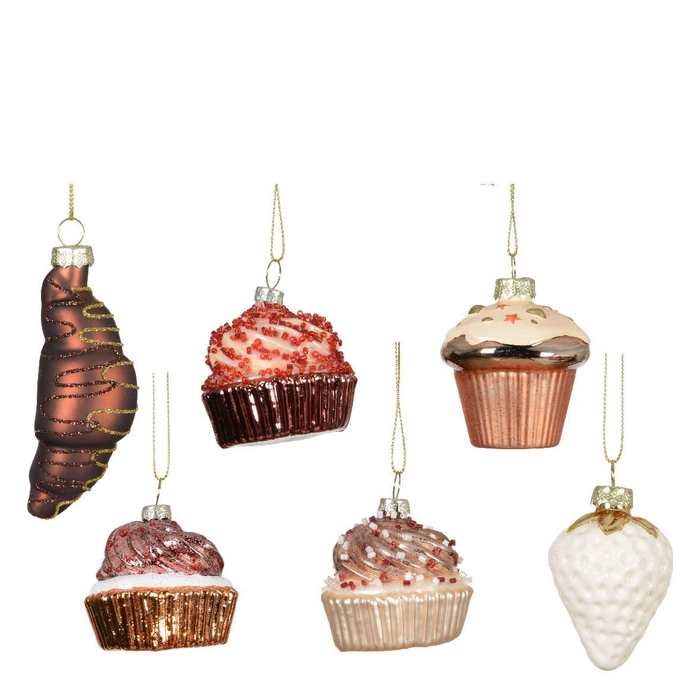 <h4>Kerstbal Hanger cup cake 60mm</h4>