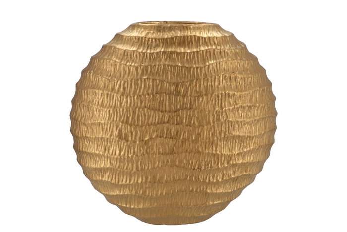 <h4>Inga Jada Gold Oval Vase Wave 41x14x39cm</h4>