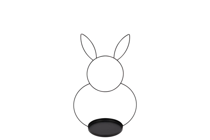 <h4>Rabbit Metal Stand With Coaster And Glass 31x20cm Nm</h4>