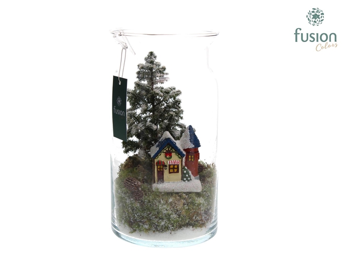 <h4>Kerst glas beplant</h4>