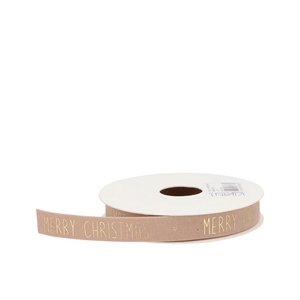 Ribbon Velvet Christmas 71 Sand 5mx15mm