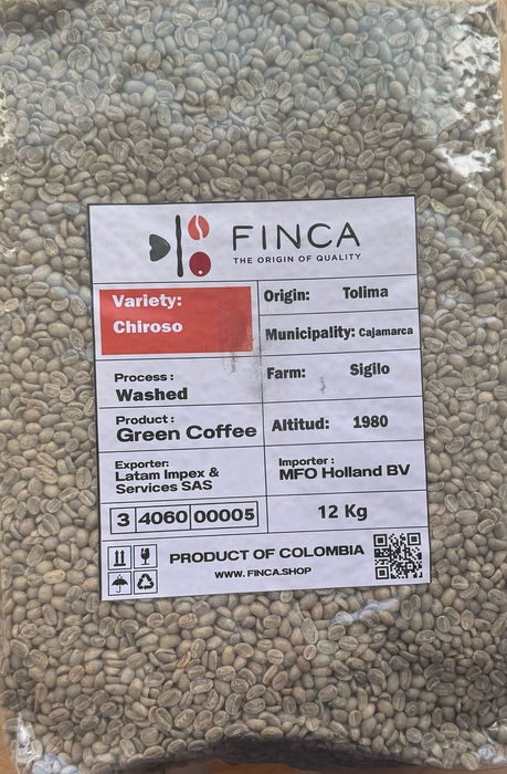 <h4>Green Coffee Caturra Chiroso Washed - Bags x12 Kg</h4>