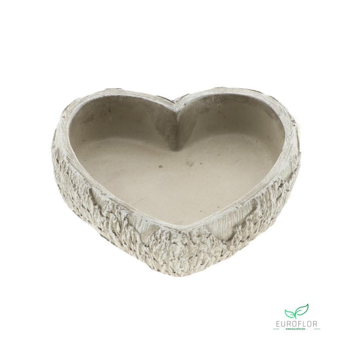 <h4>PLANTER HEART 20X20XH5,5 GREY</h4>