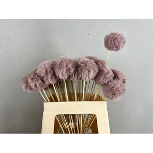 Stick Ball Fluffy Ø6 Old Pink