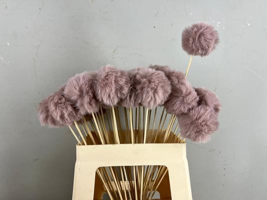 Stick Ball Fluffy Ø6 Old Pink