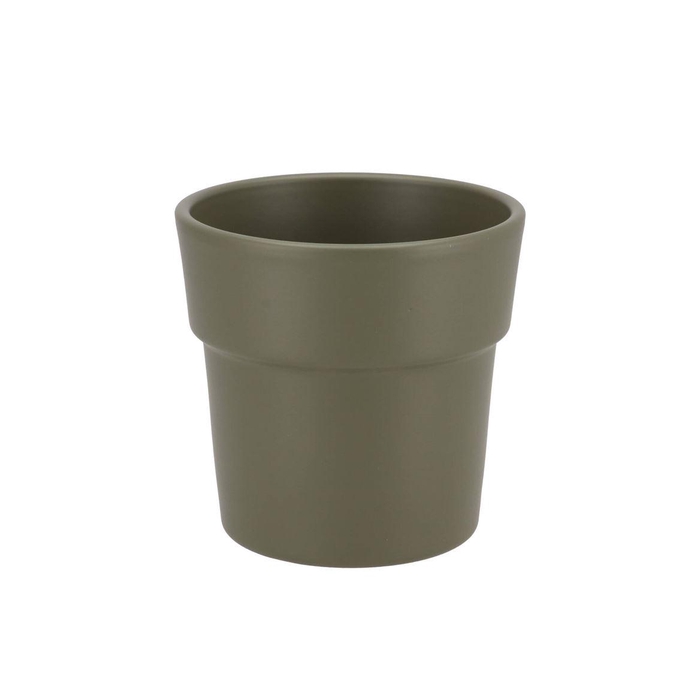 <h4>Ceramic Capers Green Matt Pot Orchid Edge 13x12,5c</h4>
