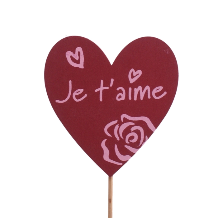 <h4>Moederdag 50cm Hart Je t'aime 8cm</h4>