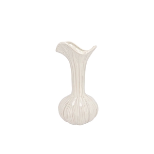 Mia White Vase Garlic 16x16x33cm