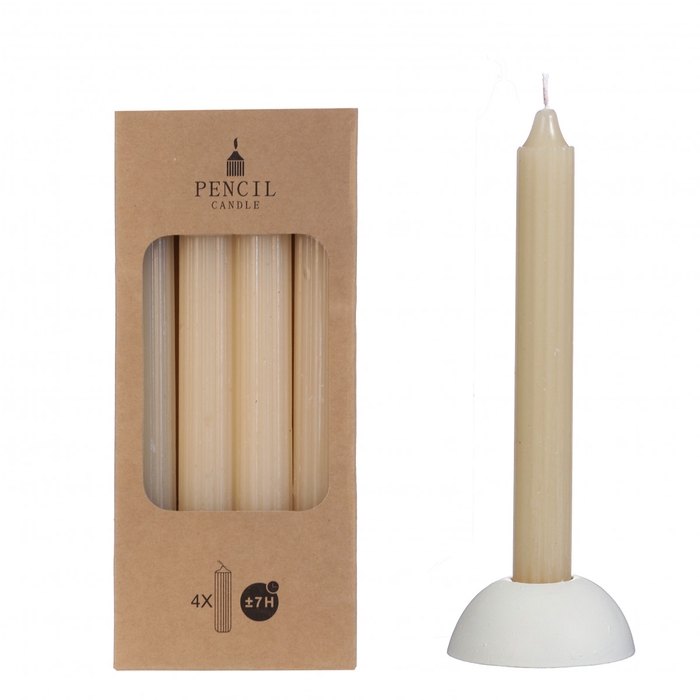 Candle pencil d2 2 20cm x4