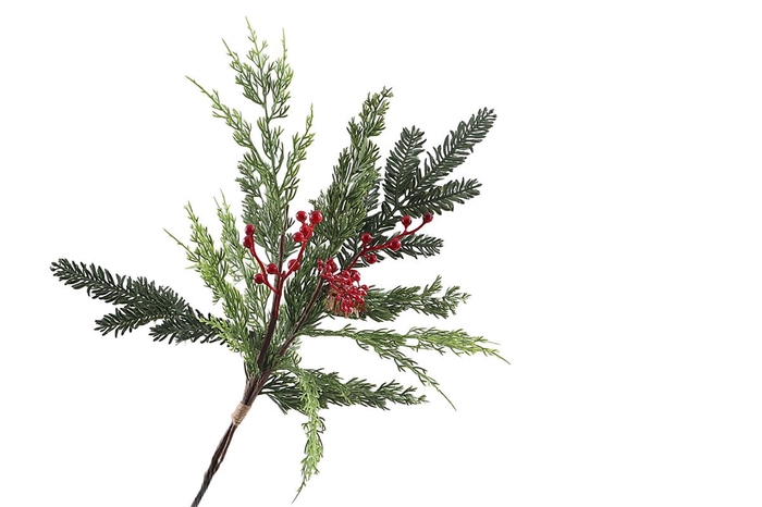 <h4>Pine Berrie Mix  Bundle Green Red</h4>