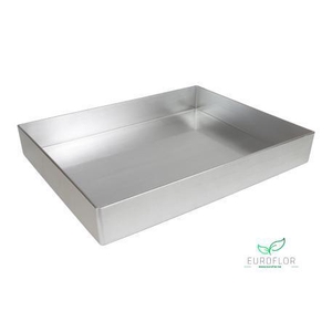 MELAMINE TRAY SILVER 43,5X34,5X6CM