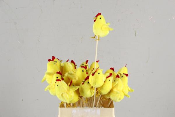 <h4>Stick Chicken Fabric 6cm Yel.</h4>