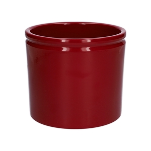 Pot Lucca1 d19.4xh17.6 winered shiny