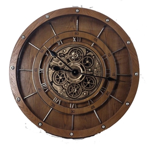 Clock Gear Ø80cm Brown 18174