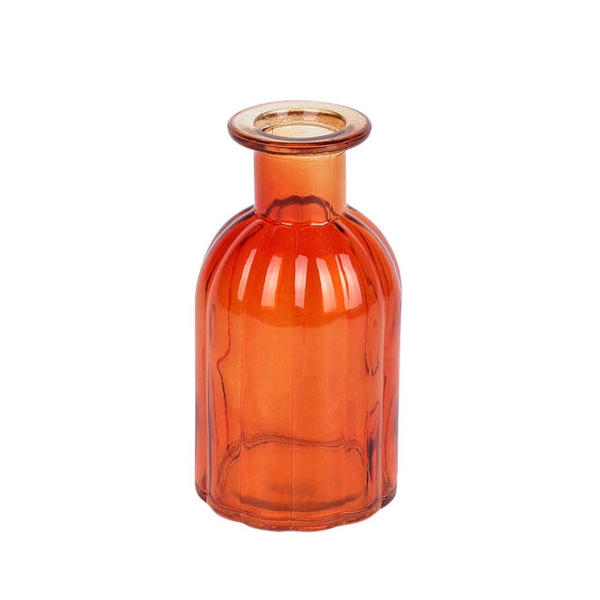 <h4>Vaas Ravenna glas 7xH14cm oranje transparant</h4>