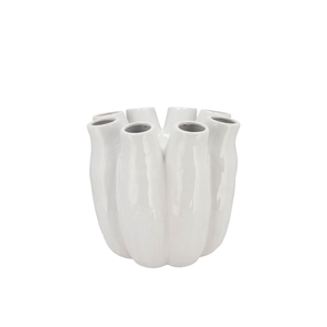 Luna White Tube Vase 16x16cm Nm