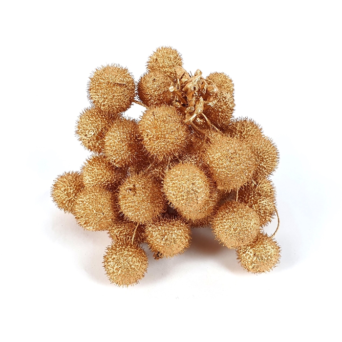 <h4>Small ball per bunch in poly Antique Gold</h4>