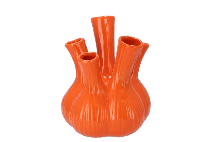 <h4>Aglio Shiny Orange Vase 20x25cm Nm</h4>