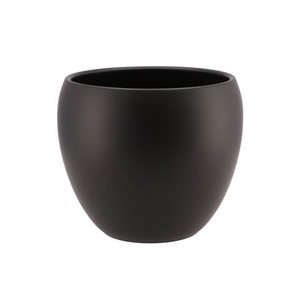 Vinci Matt Black Flower Pot 22x19cm