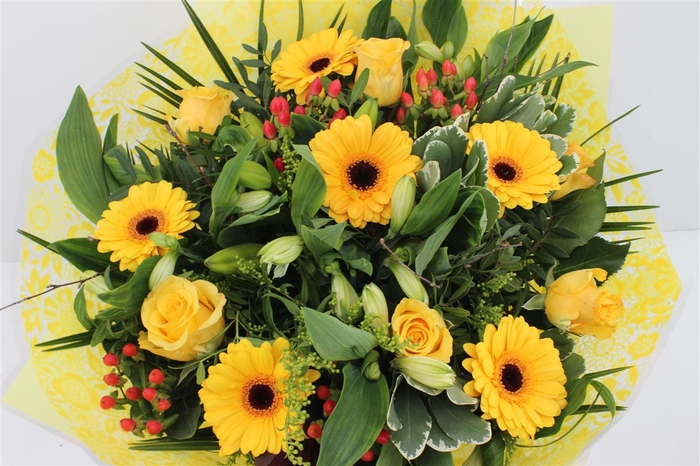 <h4>Boeket Roos Groot Geel</h4>