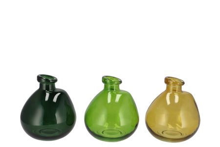 <h4>Karakum Forest Green Vase Ass 16x14cm Nm</h4>