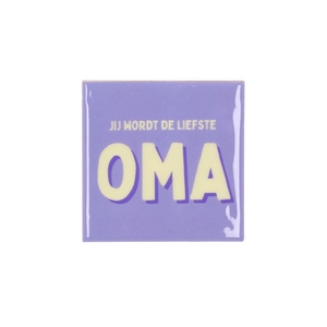 Tile Liefste Oma Purple 10x10x1cm Nm