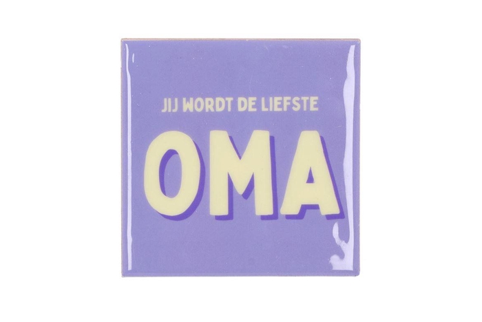 <h4>Tile Liefste Oma Purple 10x10x1cm Nm</h4>
