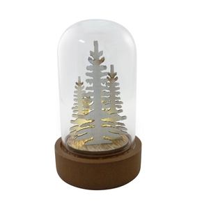 DF12-PT-17885 - Glass cover with tree 9cm led b/o